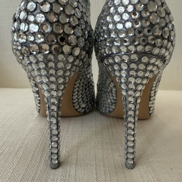 Gianvito Rossi Vamp Heels Silver Sequin - Picture 6 of 16